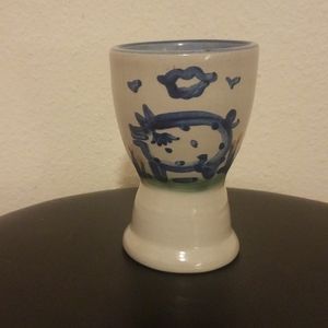 M.A. HADLEY DOUBLE EGG CUP COUNTRY SCENE PIG ~THE